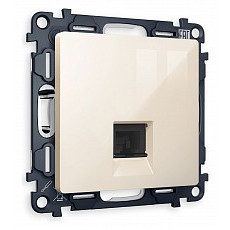 Розетка ethernet rj-45 и со шторками, без рамки ambrella volt quant ma312010